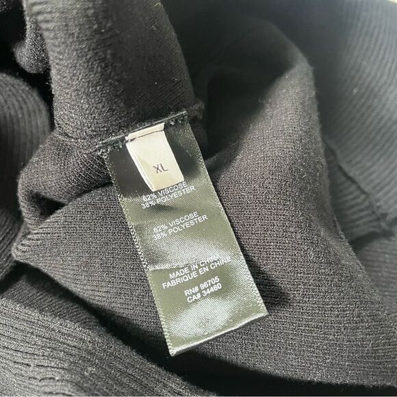 Rebecca Taylor NWT Black Compact Stretch Knotted Back Column Dress XL - Picture 5 of 13